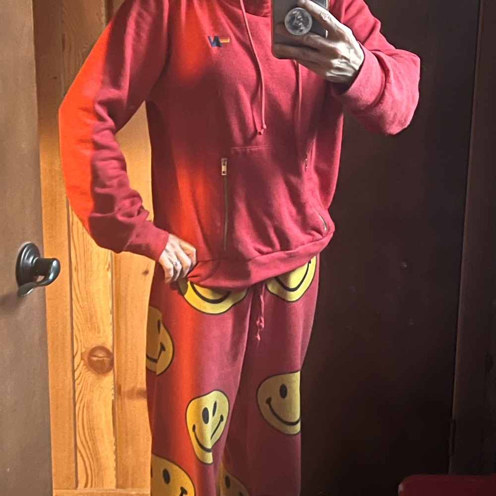 Aviator Nation sweatsuit outfit , red size small